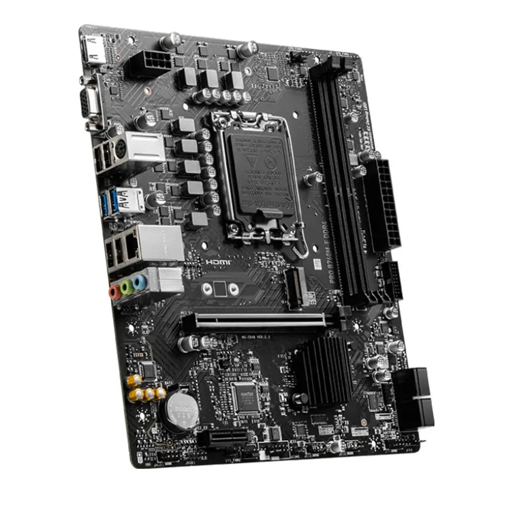 MSI PRO B760M-E DDR4 Motherboard LGA1700 SATA3 M.2 Supports Intel 13th 12th CPU 12400 12900 13600K/F Desktop Computer Mainboard