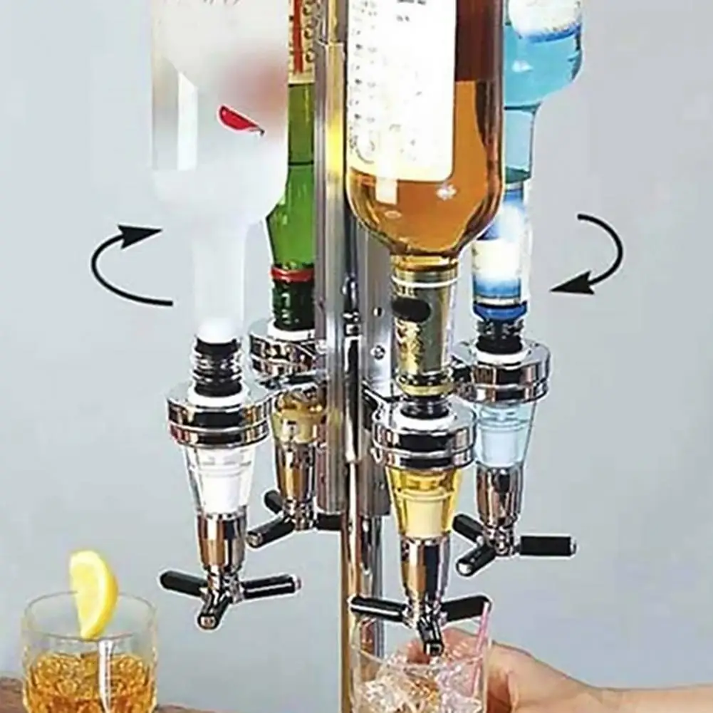 Bottle Liquor Dispenser Wall-Mounted Rotating Cocktail Alcohol Drink Wine Beverage Whisky Dispenser Wine Pourer Beer Dispenser