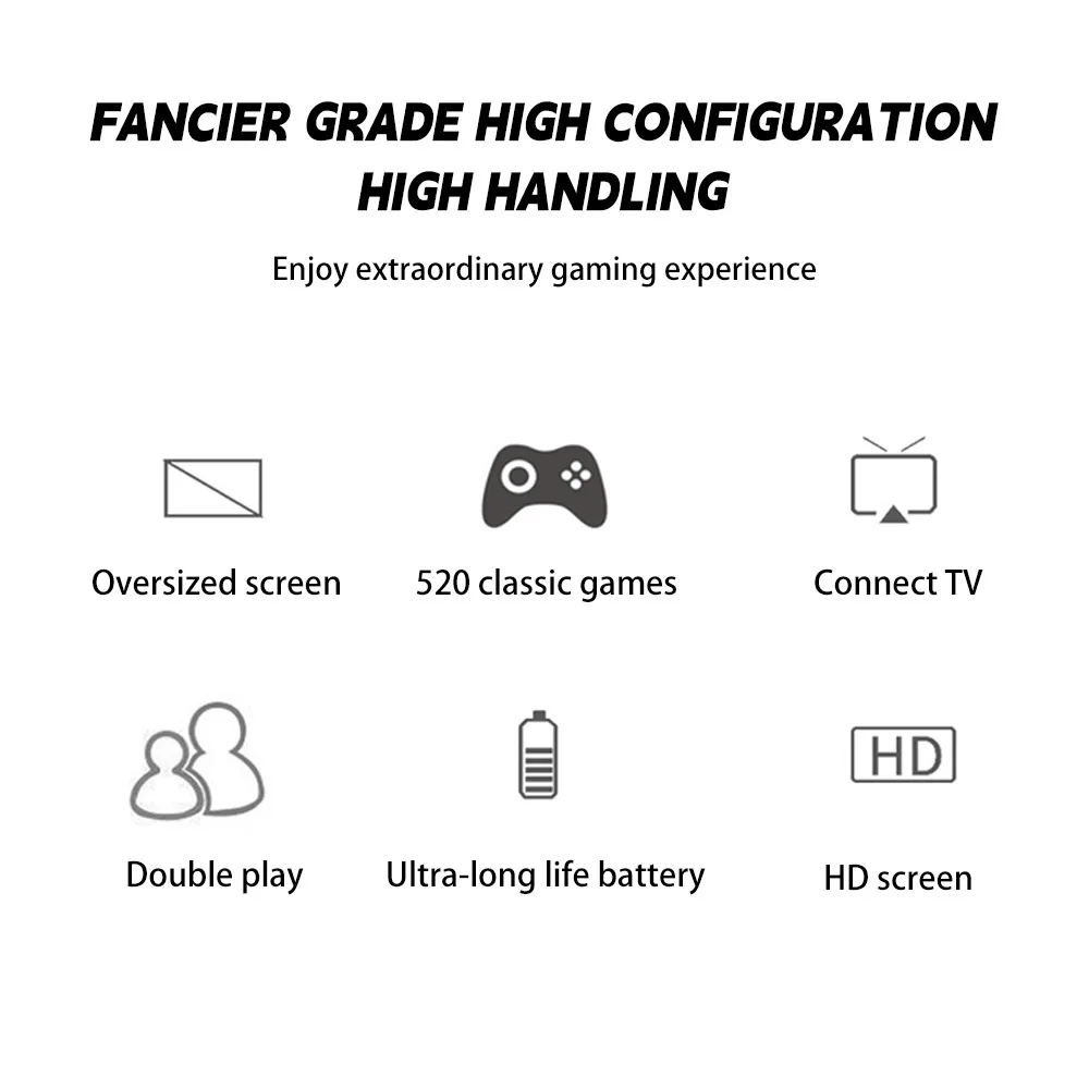 S3 Handheld Game Console With HD Screen And 520 Retro Games Arcade Machine For Kids Mini Electronic Machine Xmas Gift Game Box