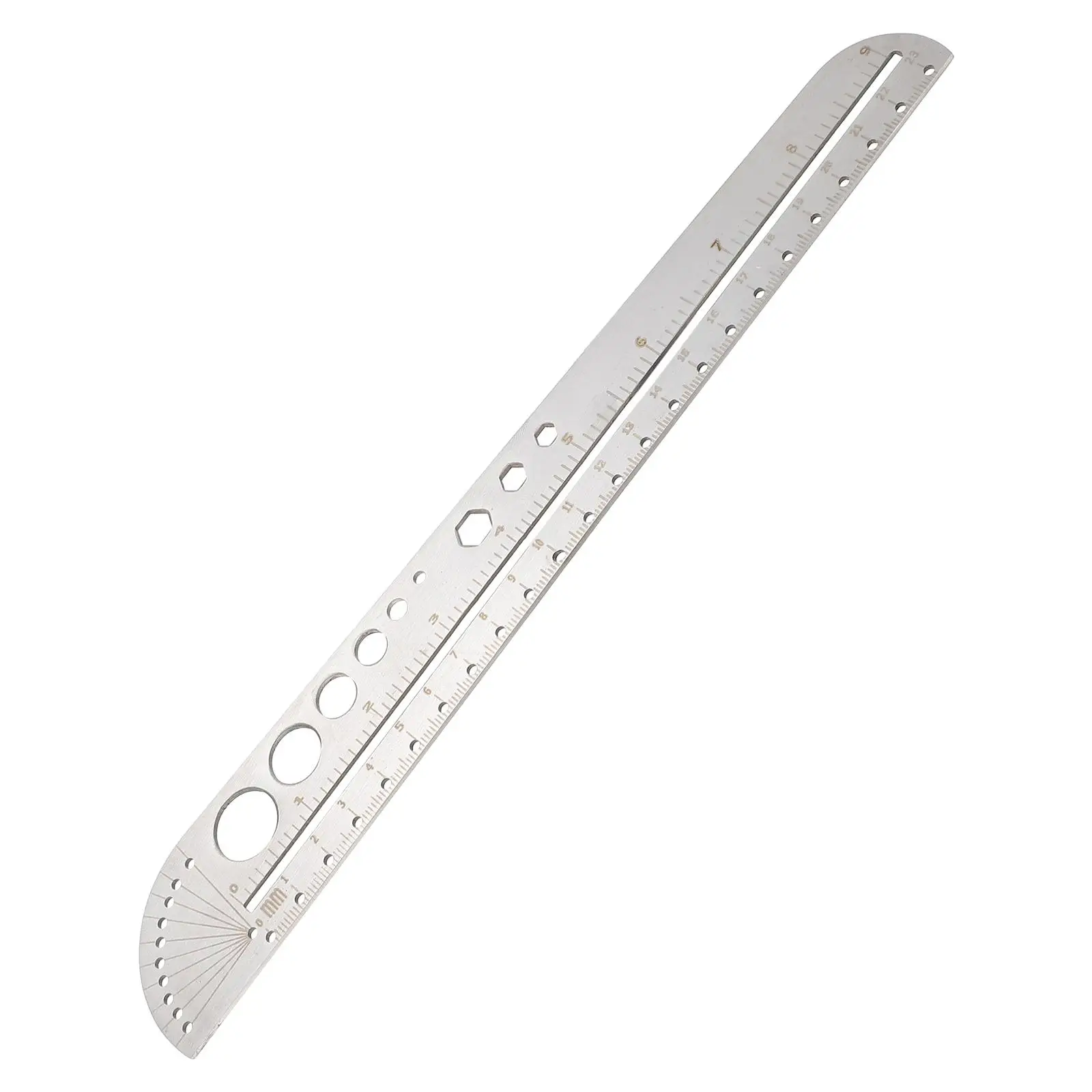 Multifunctional Protractor Ruler Stainless Steel Measuring Tool High Precision Scale Office School Drawing Metric System Long