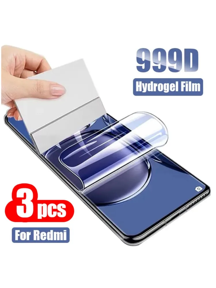 3 Stück weiche Silikon-Hydrogel-Folie für Xiaomi Poco X8 Pro X7 F7 F8 M7 5G X6 F6 M8 X5 M6 F5 C71 C65 C75 Vollschutz-Displayschutzfolie