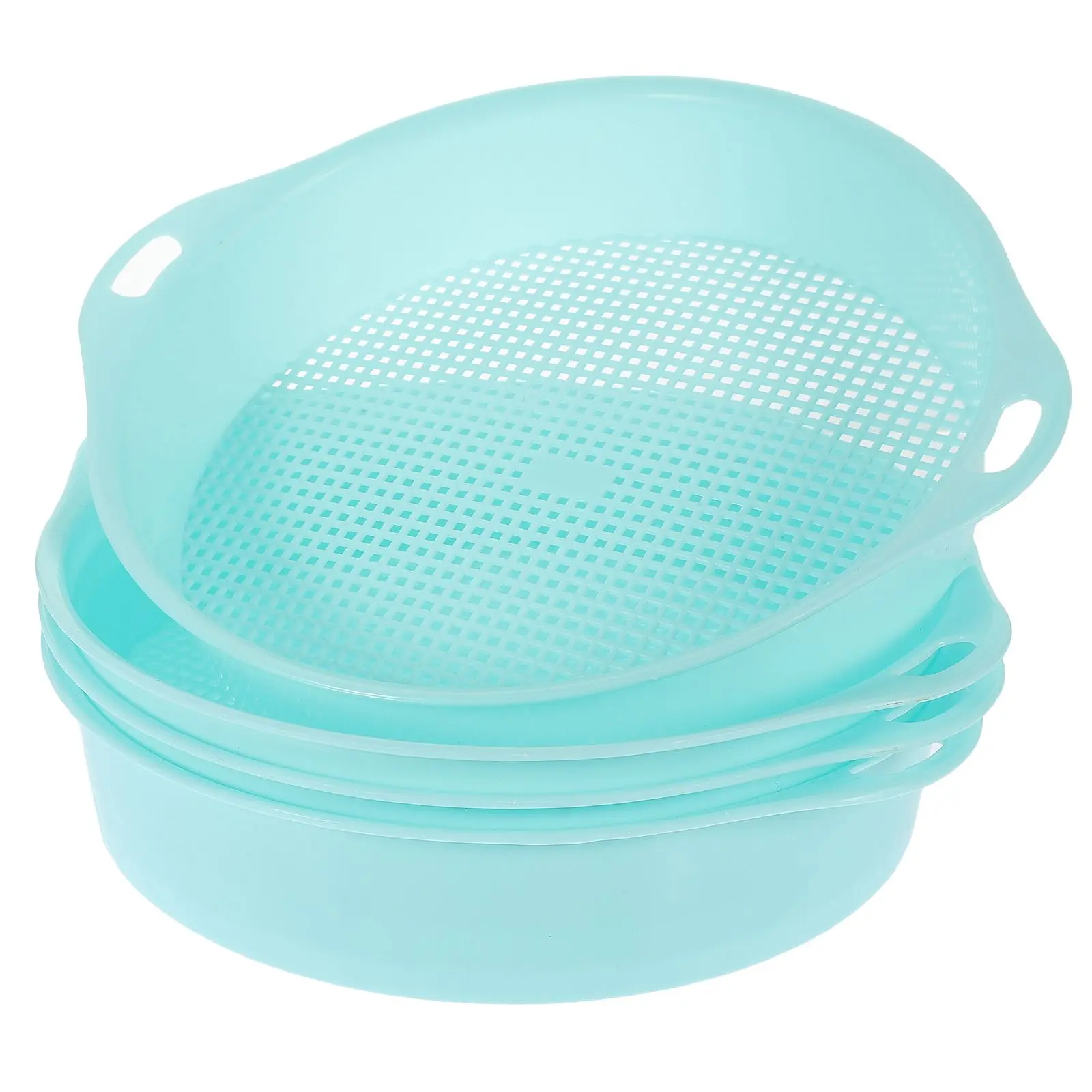 

4 Pcs Plastic Mesh Sieve Dirt Sifter for Garden Gardening Tool Lattice Soil Tools Potting