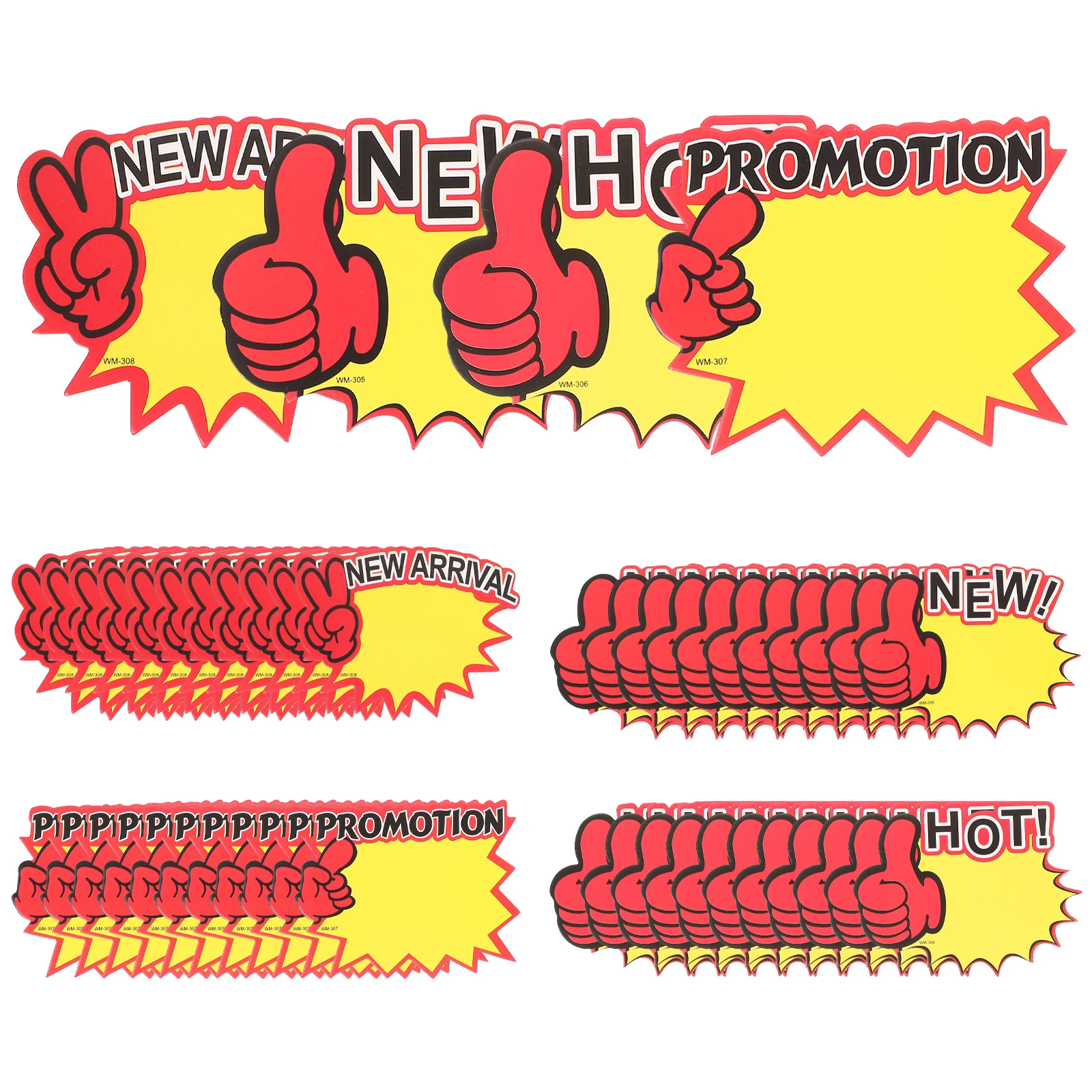 

200Pcs Supermarket Price Tags Portable Lightweight PVC Labels for Retail Stores Cooked Food Aquatic Products Price Display Signs