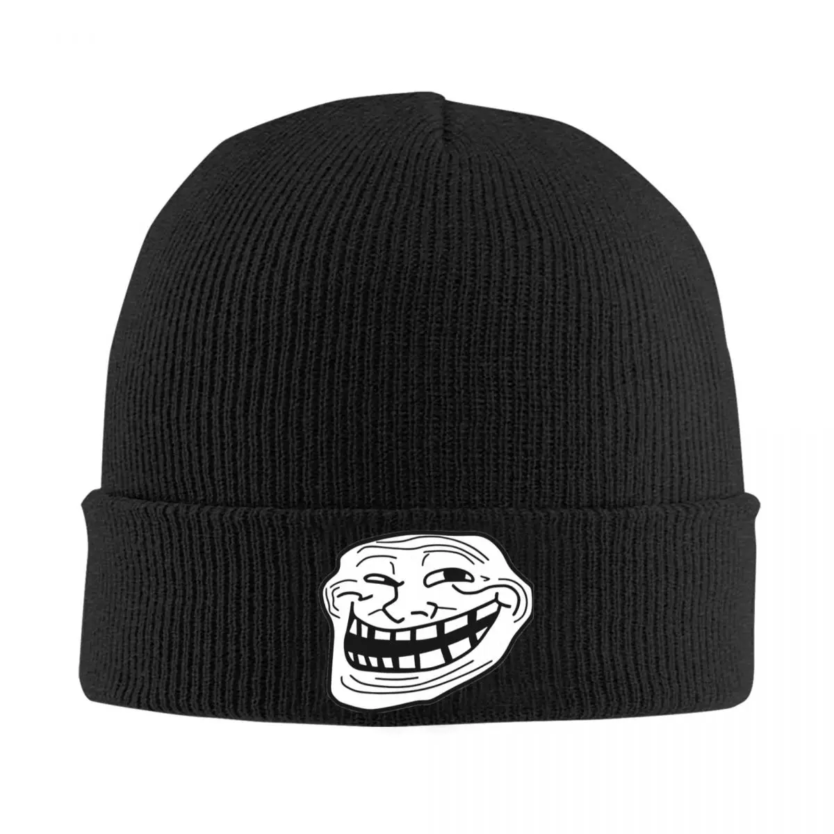 Trol Face Trollface MEME Knit Hat Beanie Autumn Winter Hat Warm Street Rage Comic Funny Anime Caps Men Women Gift