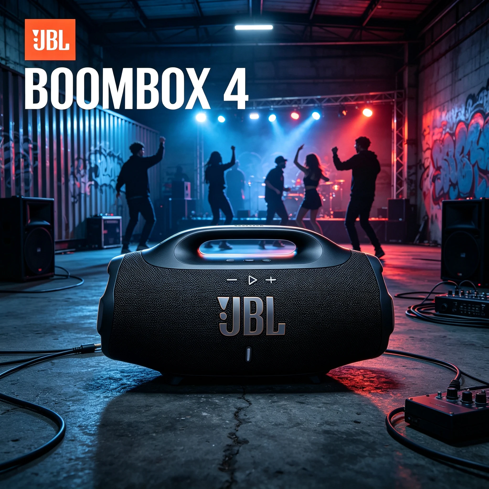 JBL BOOMBOX 4 Portable Wireless Speaker IP68 Waterproof AI Sound Boost 34H Playtime for Beach Camping Large Outdoor Gathering