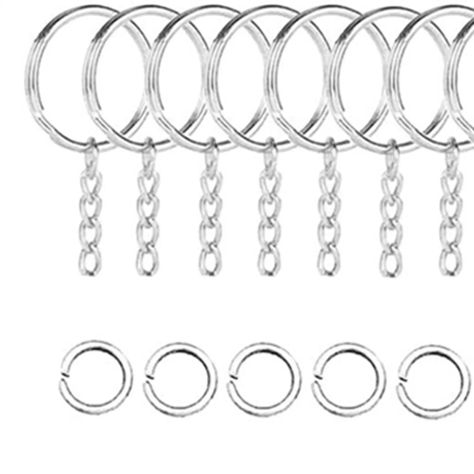 30 قطعة من سلسلة المفاتيح المصنوعة من الأكريليك الشفاف DIY كيرينغ زخرفة شارات المعلقات #6