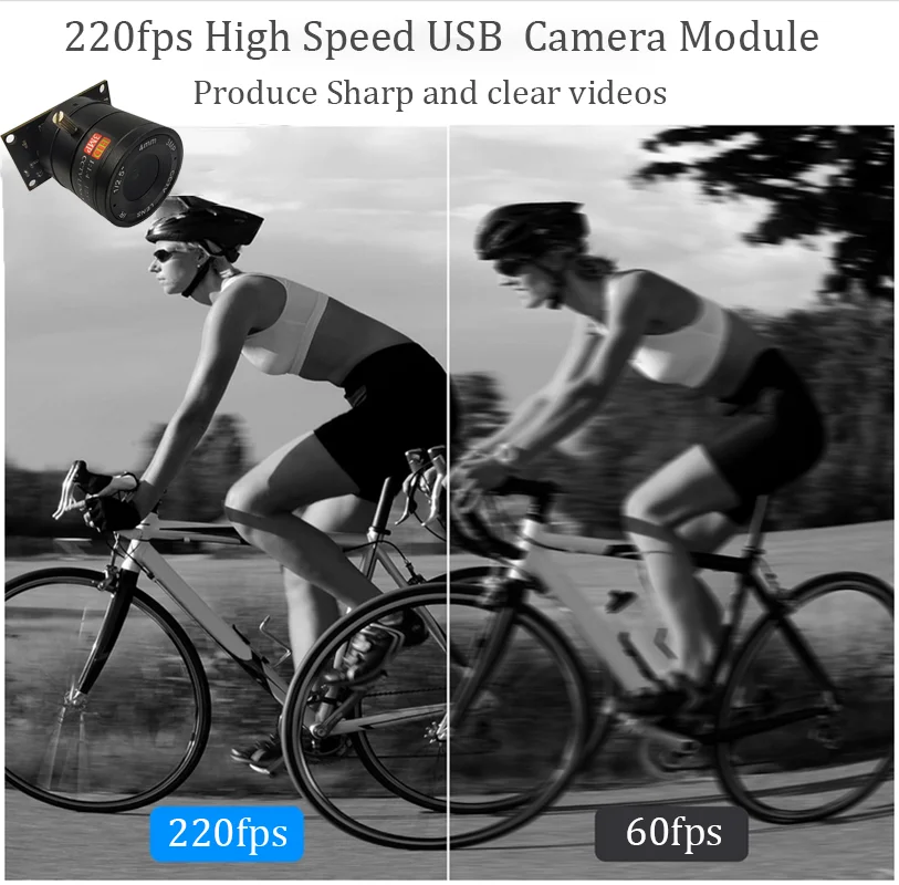 720P 220fps Global Shutter USB2.0 Kameramodul OV9281 1MP Modul FF Festfokus Monochrom 80 Grad UVC Free Drive OTG Webcam