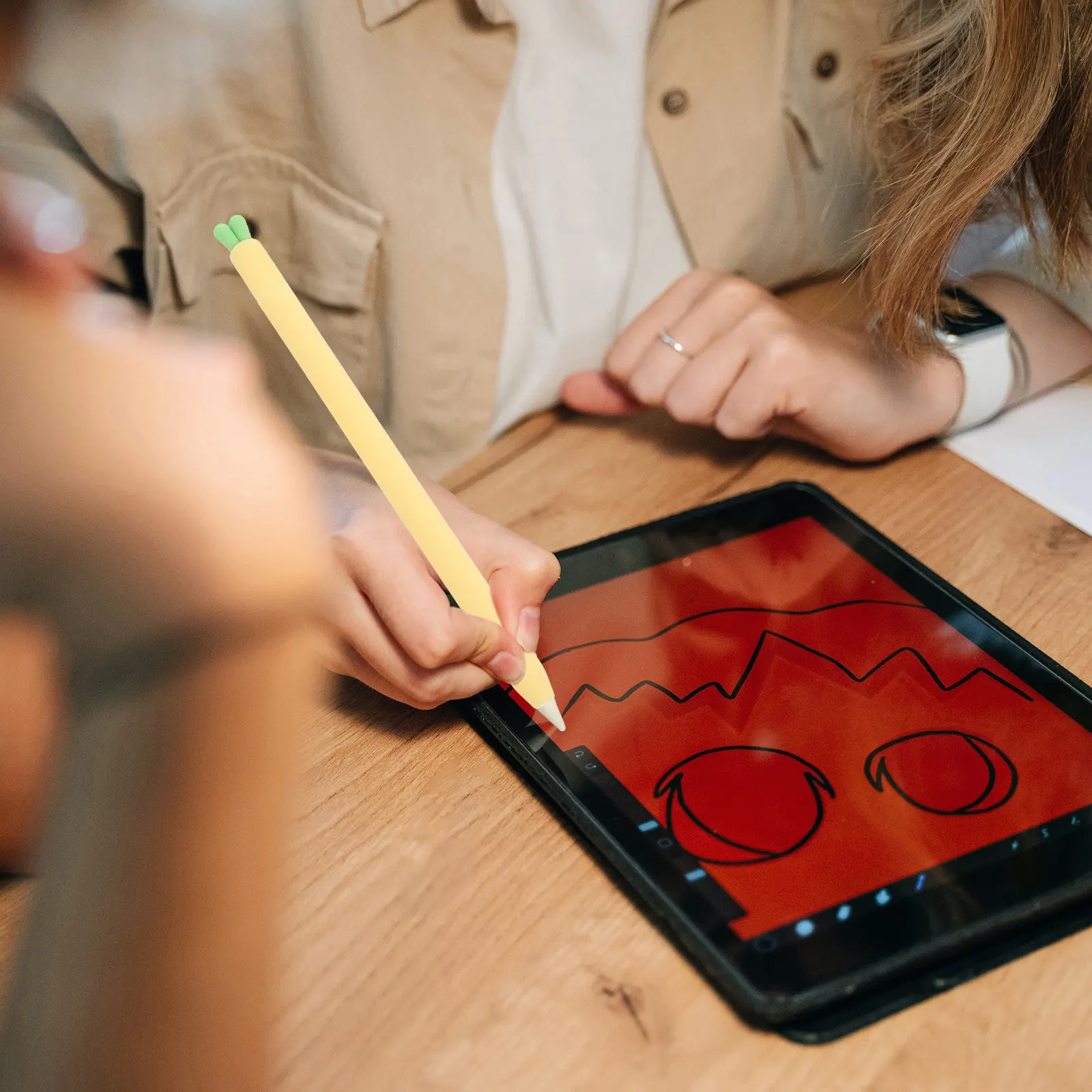 

1 шт. защитный чехол для карандаша/стилуса, мягкий, приятный для кожи, силиконовый, нескользящий, ударопрочный, с гладкой текстурой, защита от падений