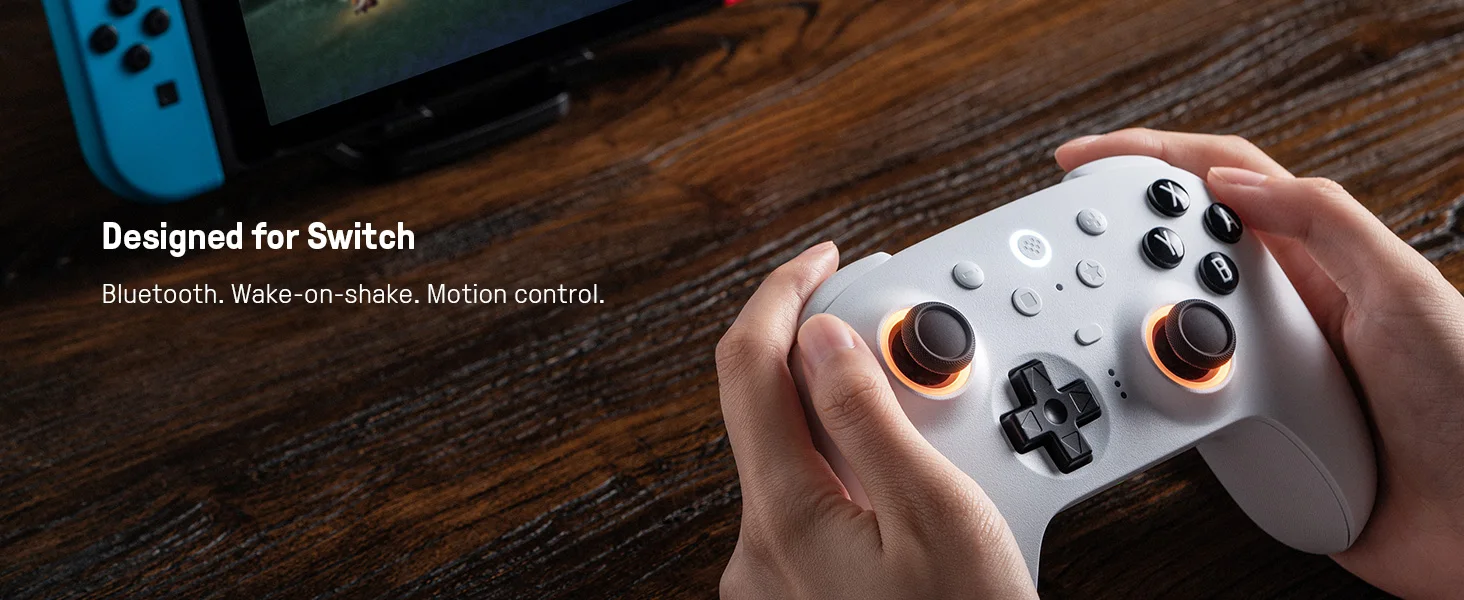 8BitDo Ultimate 2 Bluetooth-Controller, kabelloses Gamepad mit TMR-Joystick, Hall-Effekt-Trigger für Nintendo Switch, PC, Windows – Detail 6