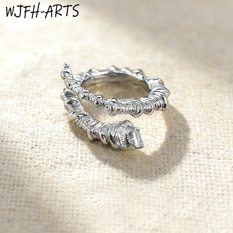 

WJFH-ARTS Creative Pictographic Animal Horn Design Open Rings For Women And Men Irregular Rings Jewelry Party Gift Wholesale