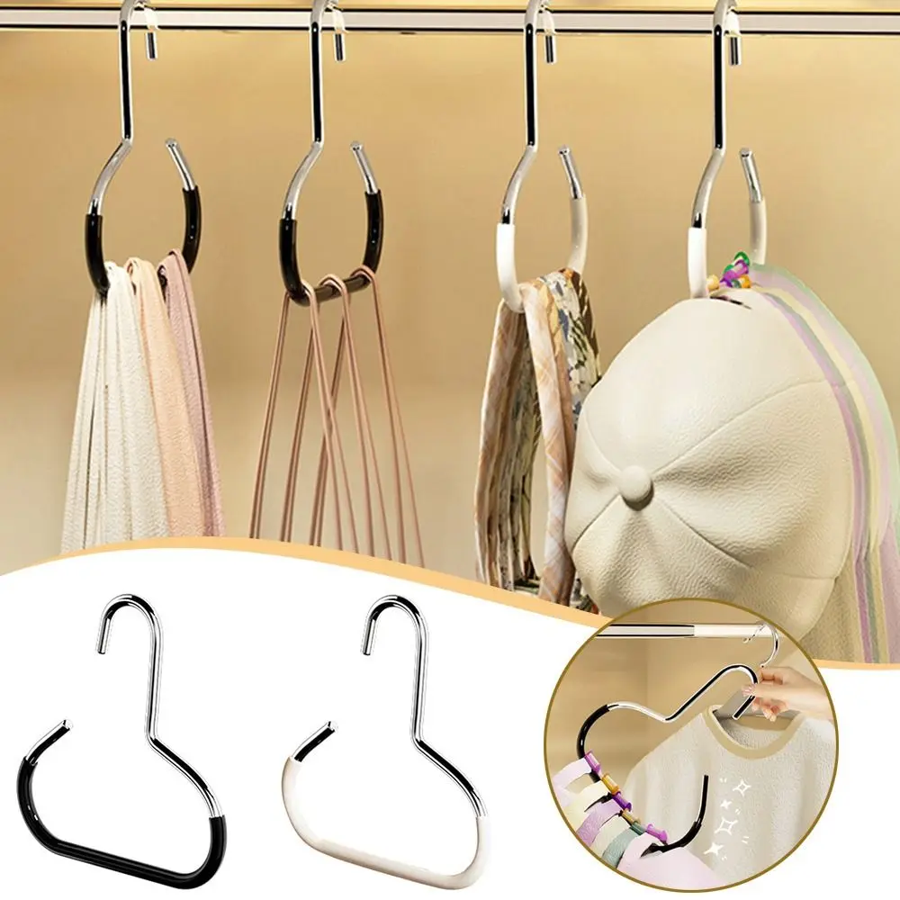 Durable Circle Ring Hat Hanger Non-marking Non-slip Scarf Towel Tie Hanging Rack Hat Storage Hook