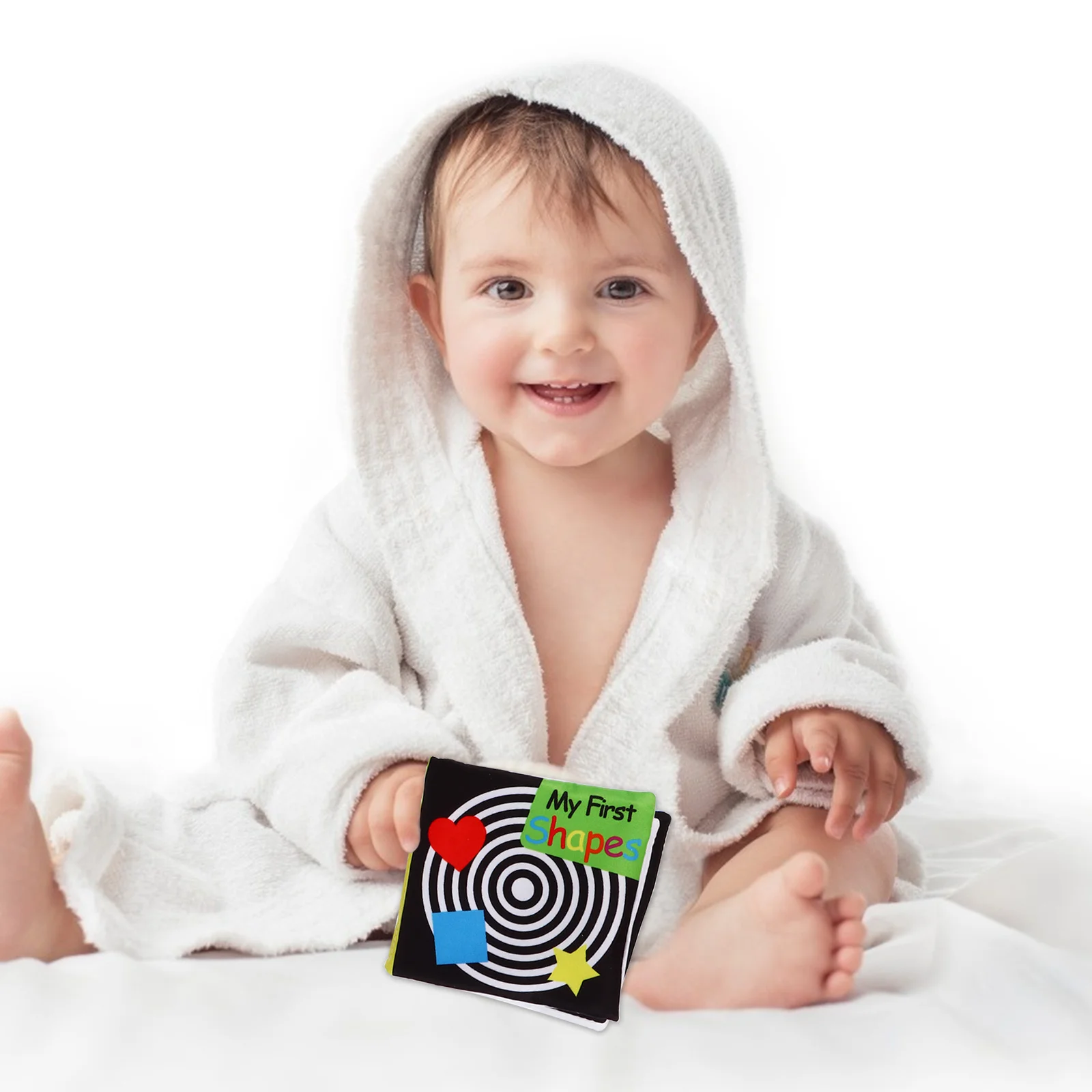 مجموعة واحدة من كتب قماش النخيل اليدوية للأطفال التعليمية الناعمة القابلة للغسل كتاب الطفل الأول تعلم الرضع التنمية المعرفية المبكرة الملونة #1