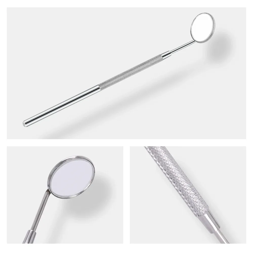 Dental Mouth Mirror Stainless Steel Tweezers Elbow Probe Dentist Instrument Teeth Cleaning Whitening Dentistry Tools Set