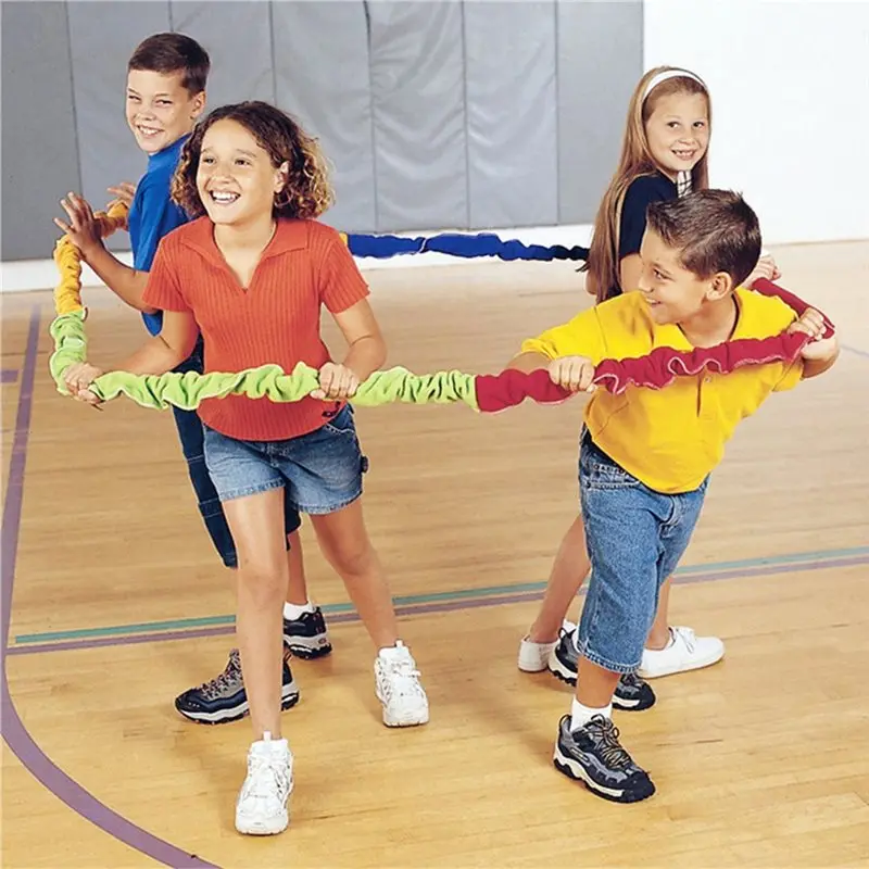 MACH-Elastic Tension Rope For Kids,Colorful Design For Enhanced Group Play And Coordination, Sensory Integration Training Tool