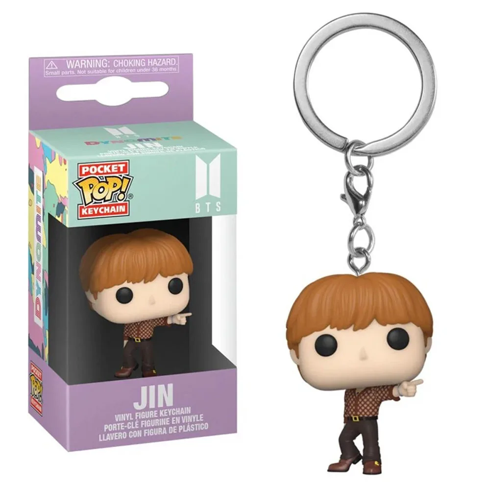 POP BTS Keychain Toy Kpop Cartoon V JUNG KOOK JIMIN Jin V J-HOPE Pocket Pop Keychain Vinyl Action Figure Collection Toys