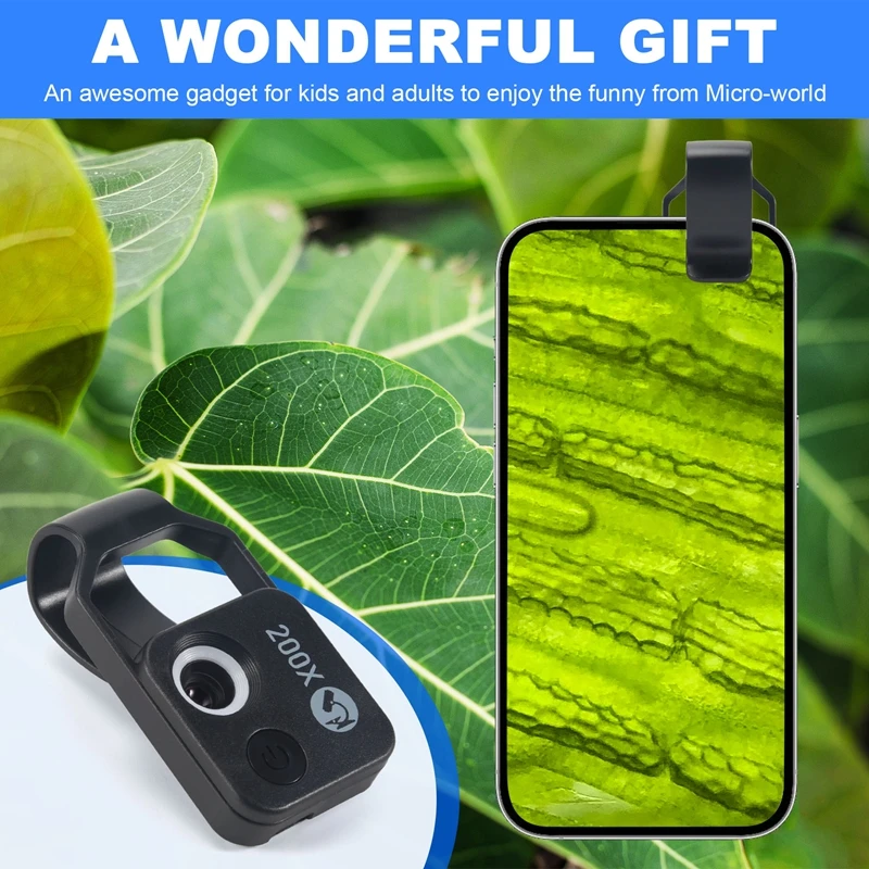 HOT 200X Cell Phone Microscope with Window Microscope, with Light/Universal Clip