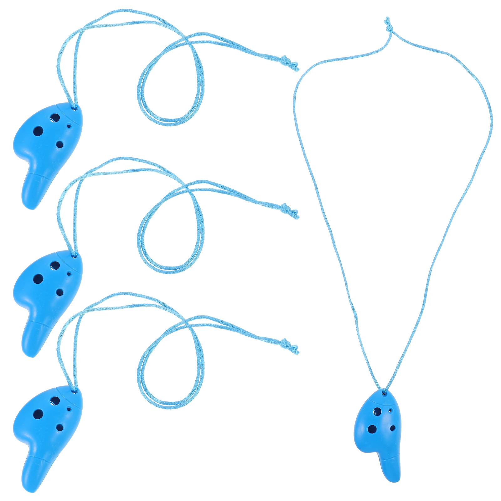 

4 Pcs Ocarina Instruments 6 hole Blue Plastic Kids Beginners Music Plastic Ocarina Instrument Kid Toys Portable Gifts