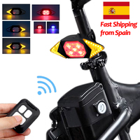 Smart Bike Light Wireless Remote Control Cycling Turning Signal Taillight USB Bicycle Rechargeable Rear Light LED Warning Lamp