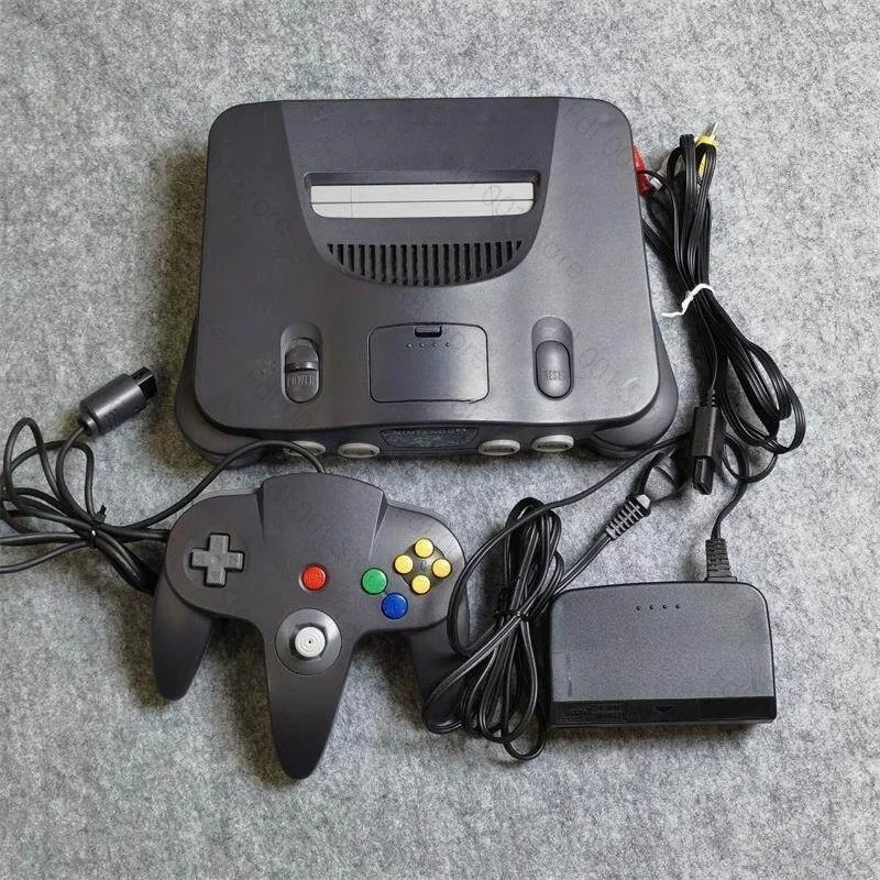 Game console N64 console body blue transparent black red transparent violet transparent gold second-hand