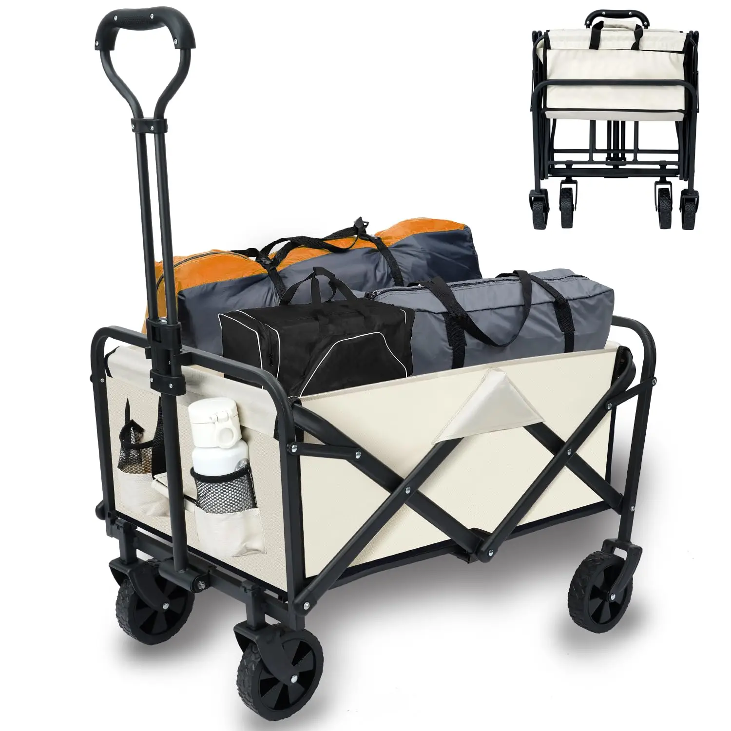 

Outdoor Portable Beach Foldable Wagon Camping Trolley Cart Folding Wagon