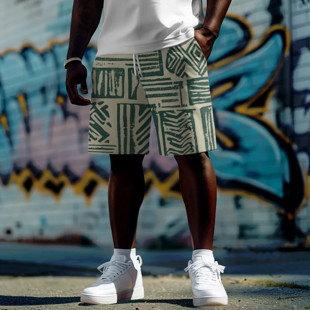 

Men's Civilized Tribal Pattern Mesh Breathable Sport Shorts Summer Casual Shorts Hip Hop Streetwear Couple Punk Beach Bottoms