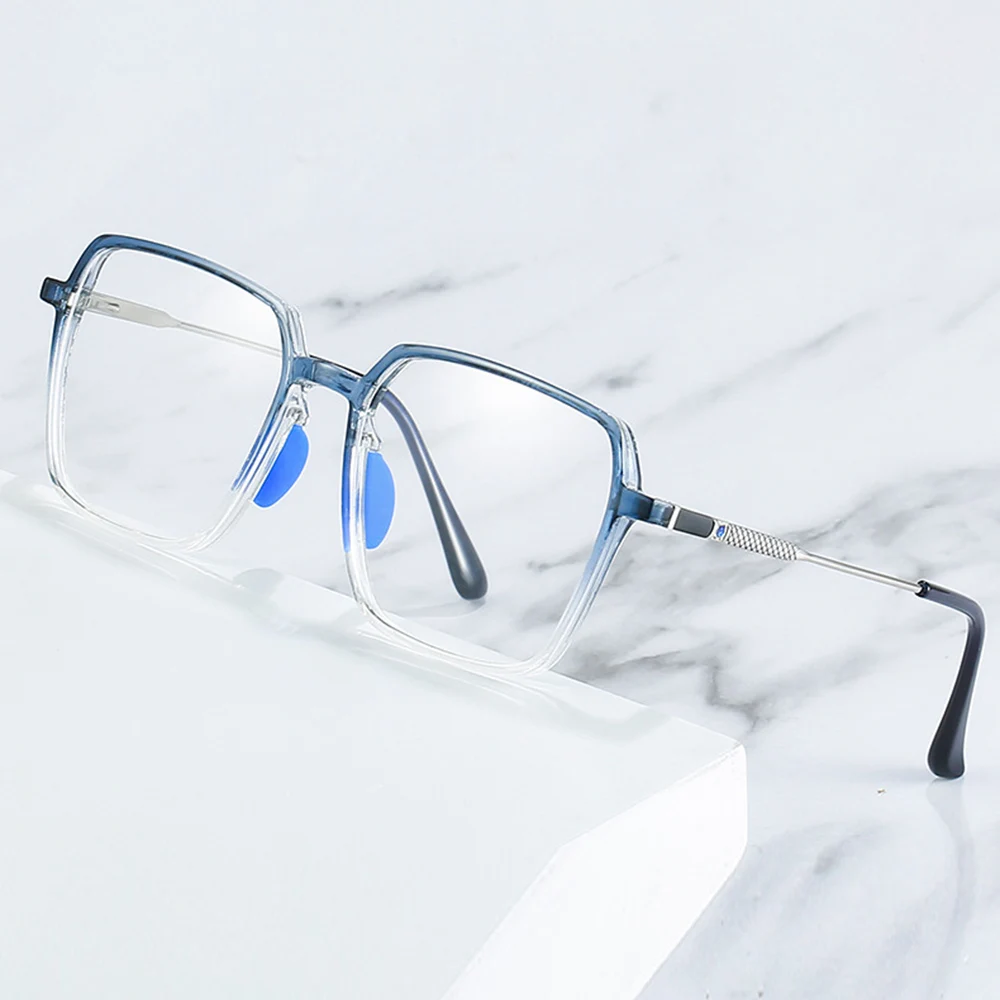 

TR90 Lightweight and Tough Frame Full-rim Square Oversized Spectacles Multi-coated Lenses Fashion Reading Glasses +0.75 To +4