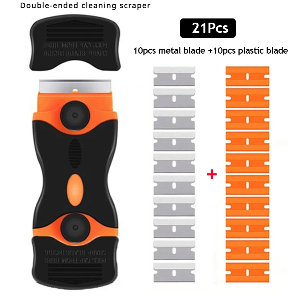 

Car Window Scraper, Glass Wiper Tool for Home Kitchen Auto Ice Removal, Ceramic Glue Cleaning Edge Window Cleaner with De-icing