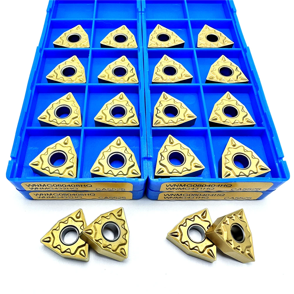 

WNMG080404HQ WNMG080408HQ CA5525 Твердосплавная токарная пластина Высококачественная обработка стали Токарный станок с ЧПУ для резки Внешний токарный инструмент