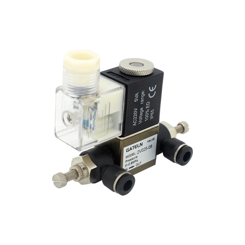 Électrovanne pneumatique à fermeture normale, 12V, 24V, 220V, 1/4 ", BSP, 2 voies, 2 positions