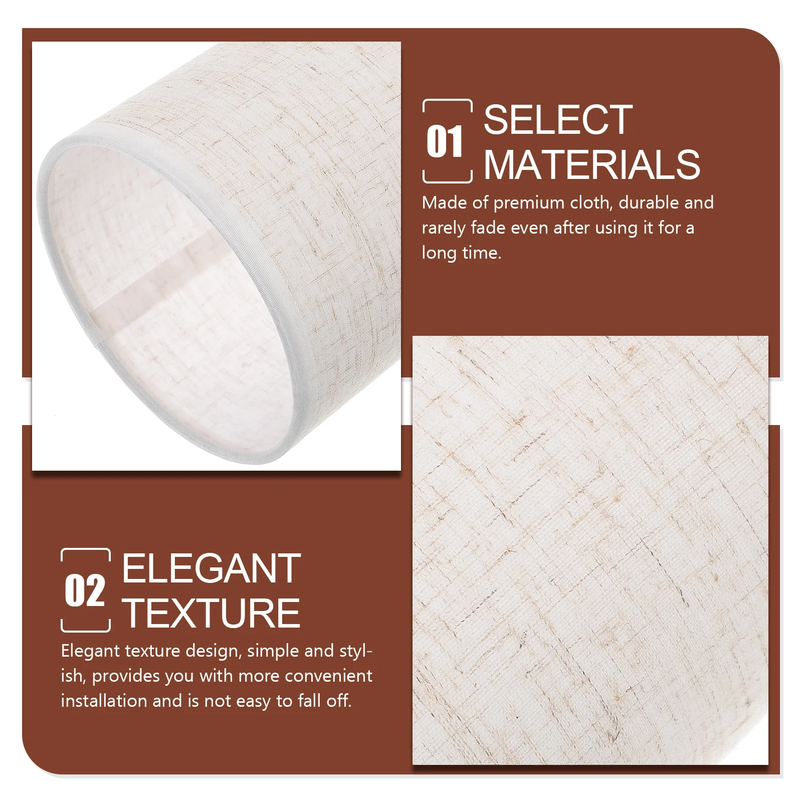 

Elegant Cloth Lampshade Replacement Drum Lamp Shade For Desk Floor Wall Light Small Vintage Light Cover Accessories Indoor Warm