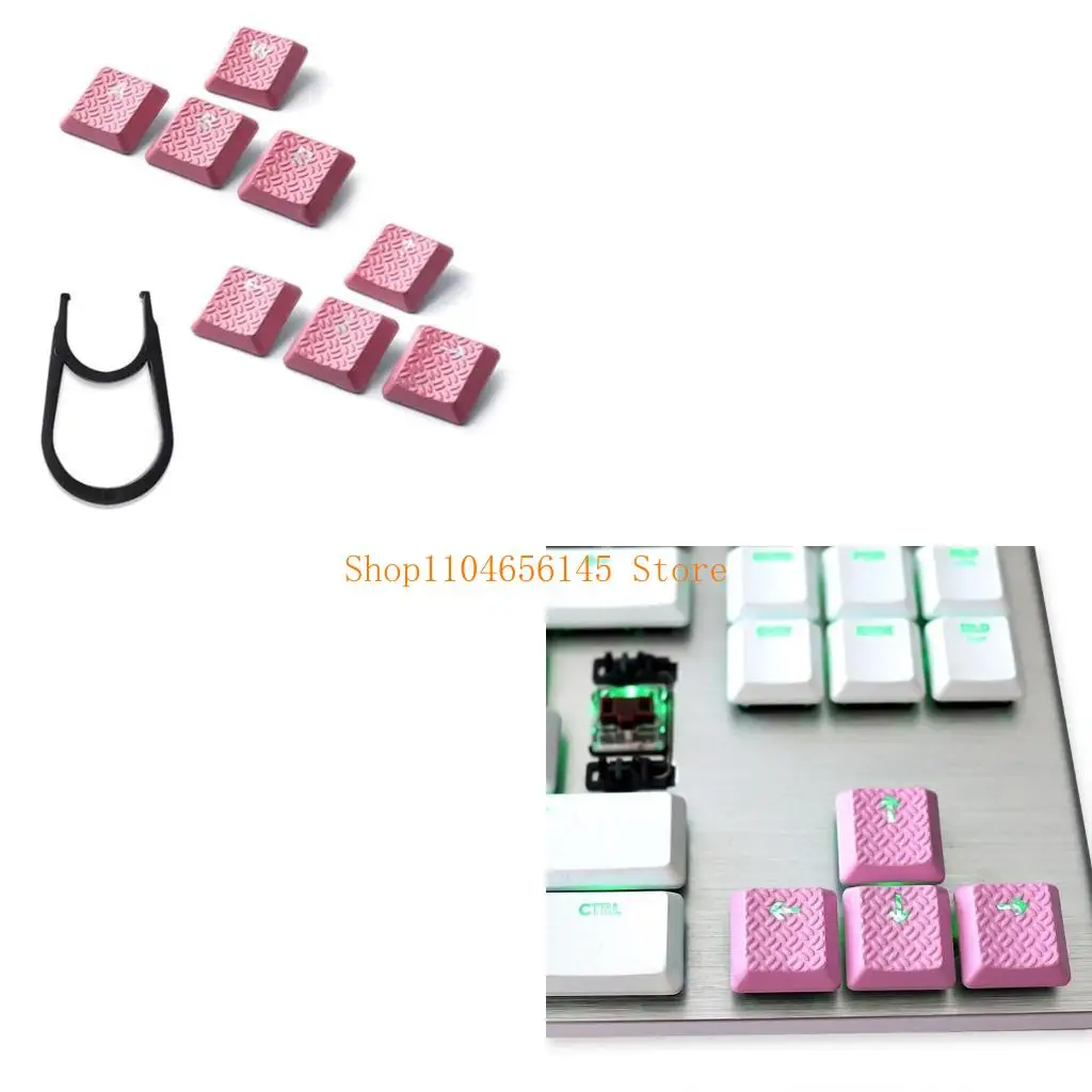 5asd DIY Keyboard Keys 8pcs ABS Backlit GL Switch Keycap w/ Texture Non-slip Cover for G913 G915 G813