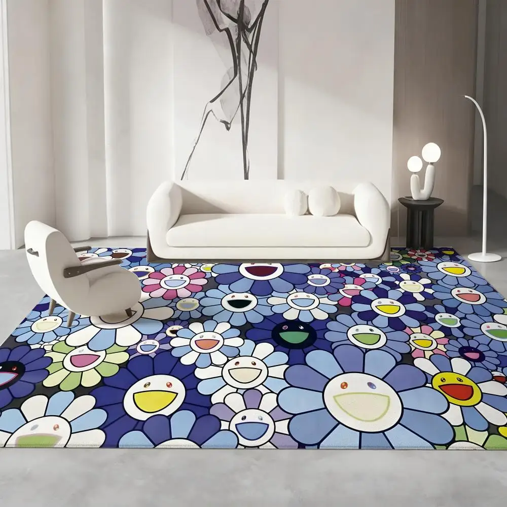 Классический художественный коврик T-Takashi Cool M-Murakami, мягкий напольный коврик, утолщенный нескользящий дверной коврик для комнаты, домашний декор, фланелевые коврики