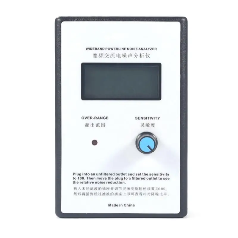 Measure Instrument Broadband Power Line Noise Analyzer LCD Display Noise Tester Dirty Electricity Meter US/EU Plug