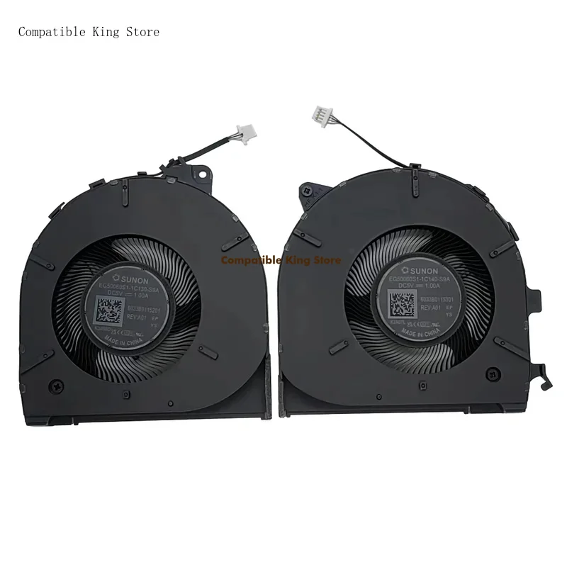 d+CPU+GPU Cooling Fan for HP ZBook Studio 16 Inch G9 ZHAN99 G9 HSN-I52 HSN-152C EG50060S1-1C140-S9A EG50060S1-1C130-S9A DC5V