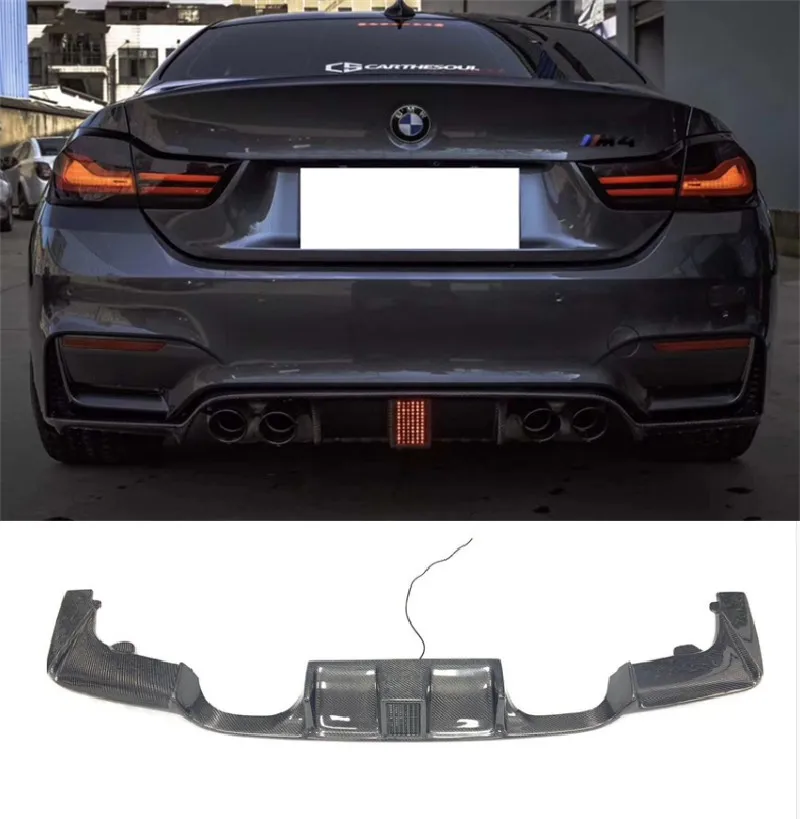 For BMW 3 Series F30 F35 320i 328i 335i 340i M3 M4 2012-2018 High Quality Real Carbon Fiber Auto Car Rear Diffuser Spoiler