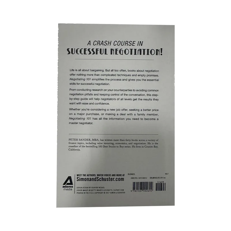 Negotiating 101 By Peter Sander From Planning Your Strategy To Finding A Common Ground,An Essential Guide Book