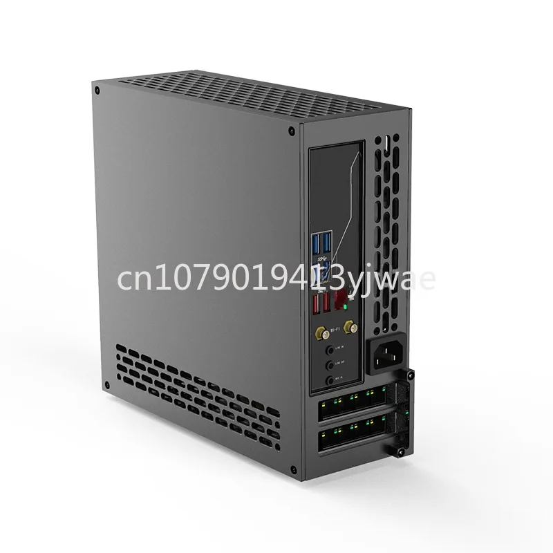 5-liter mini A24-V5 dual slot single display 1u power itx chassis, double-sided chamfering