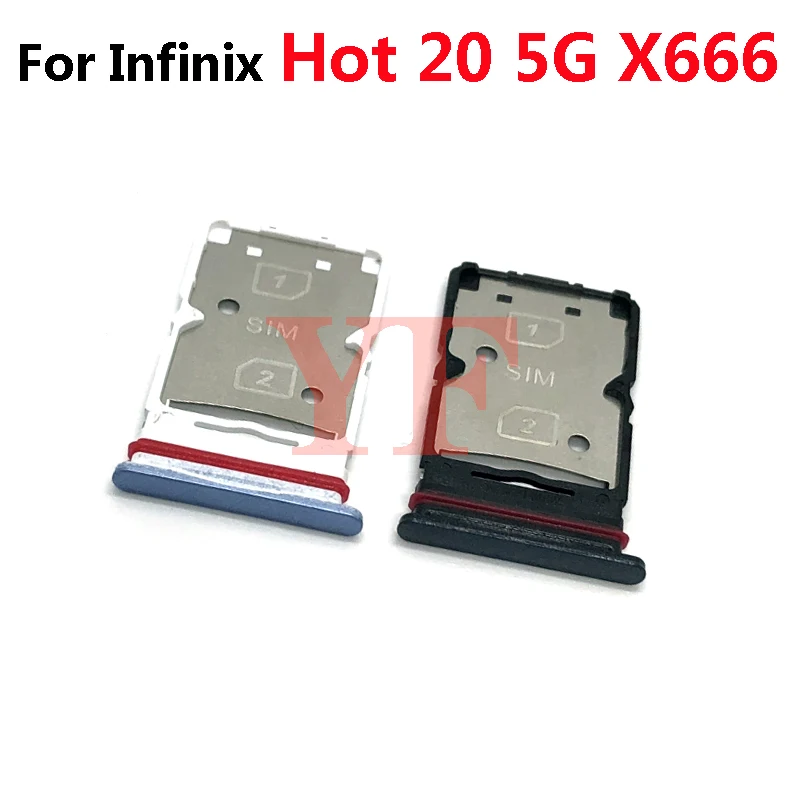 For Infinix Hot 12 Play 12i 20 4G 5G X6816 X6817 X665 X6826 X666 X666B Sim Card Slot Tray Holder Sim Card Reader Socket