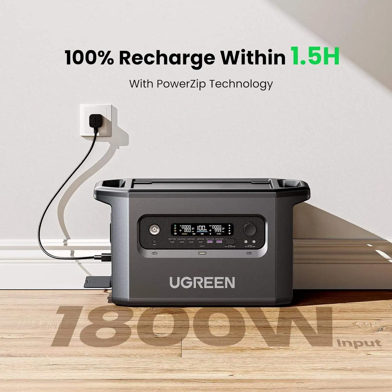 UGREEN Portable Power Station PowerRoam GS2200 2048Wh LiFePO4 Power Station With Expandable Capacity 6 X 2400W AC Outlets