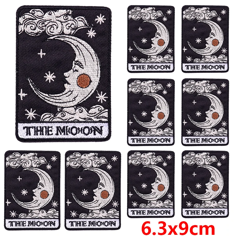 10 Stks/partij Groothandel Schedel Tarot Patch Op Patches Op Kleding Diy Geborduurde Patches Voor Kleding Smeltbaar/Naaien Applique