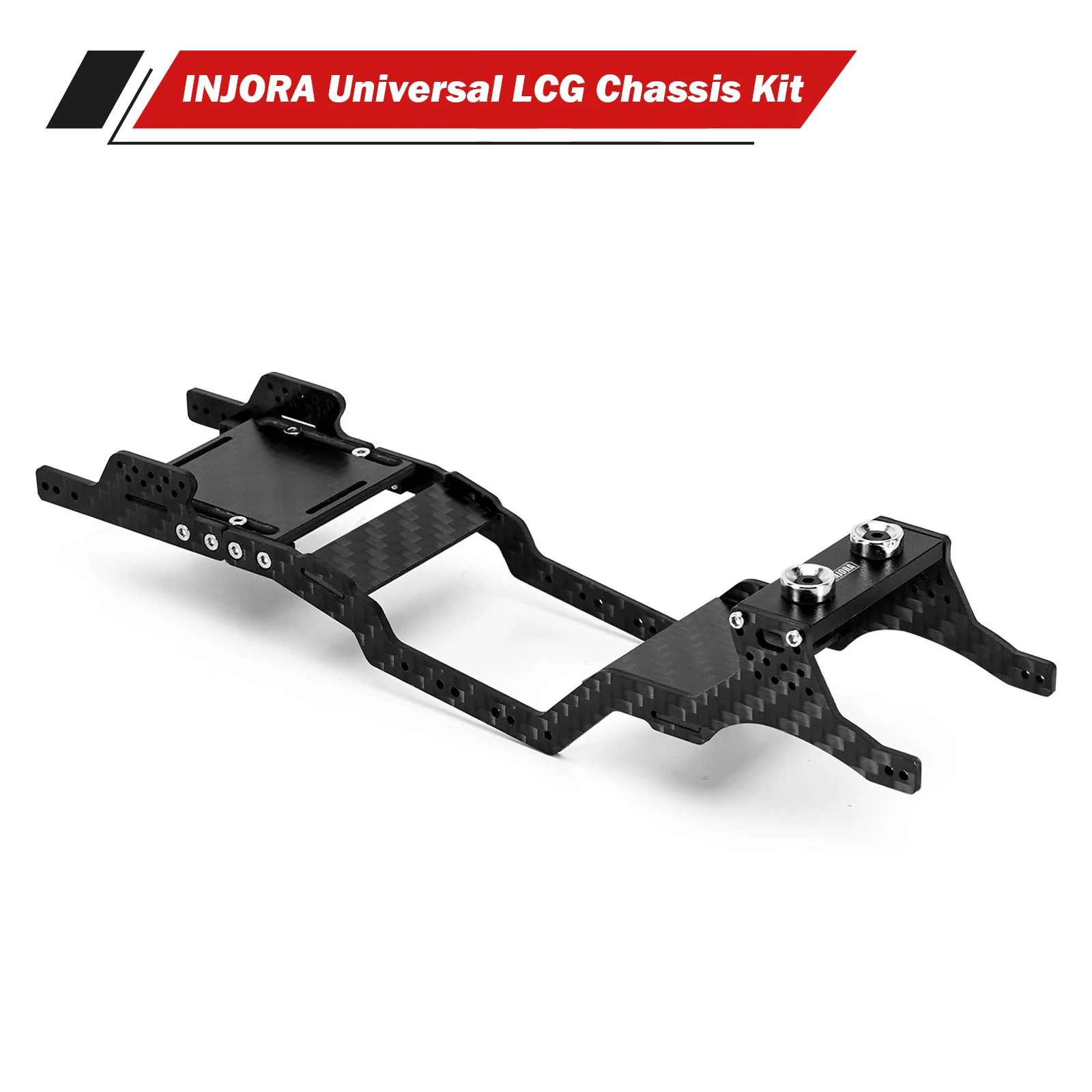 INJORA Universal LCG Carbon Fiber Chassis Frame Kit for 1/24 Axial SCX24