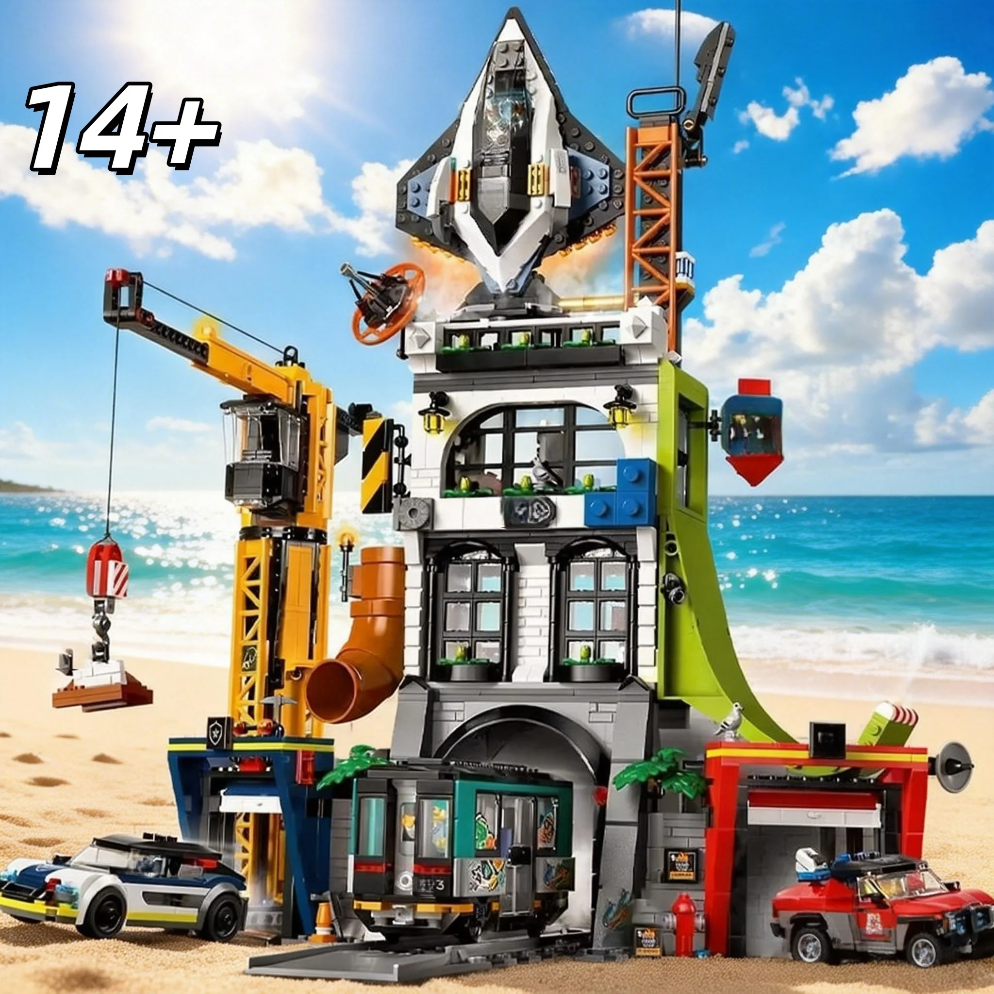 

Конструктор 2026moc: Битва на городской башне, модель здания, строительные блоки, DIY-набор, игрушки с видом на улицу, для детей и взрослых, рождественские подарки