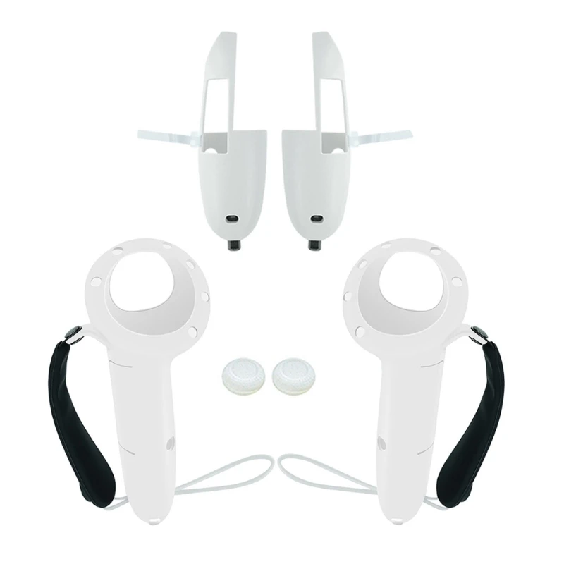 컨트롤러 그립 실리콘 커버 MetaQuest 3 Dropship 용 너클 스트랩이있는 충돌 방지 던지기 그립 커버 보호대