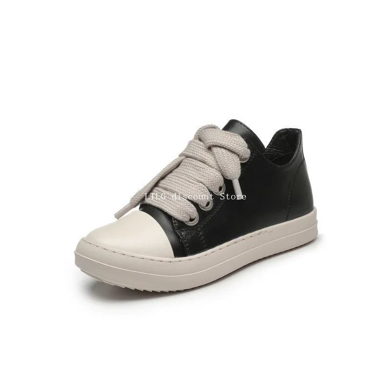 

Винтажный дизайн, женские кроссовки, толстые шнурки, модные черные кожаные повседневные женские кроссовки на высокой платформе, массивные кроссовки