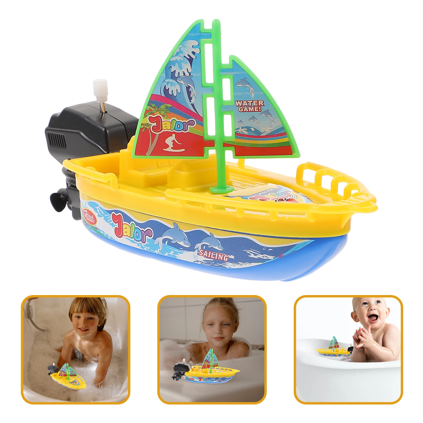 Vela de juguete de Color aleatorio para bebé, barco flotante de plástico, piscina para niños, bañera de juego de natación en miniatura no porosa, 3 uds.