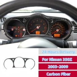 Speedometer Frame Sticker Carbon Fiber Car Dashboard Trim Stickers For Nissan 350Z 2003-2009 Interior Tuning Accessories