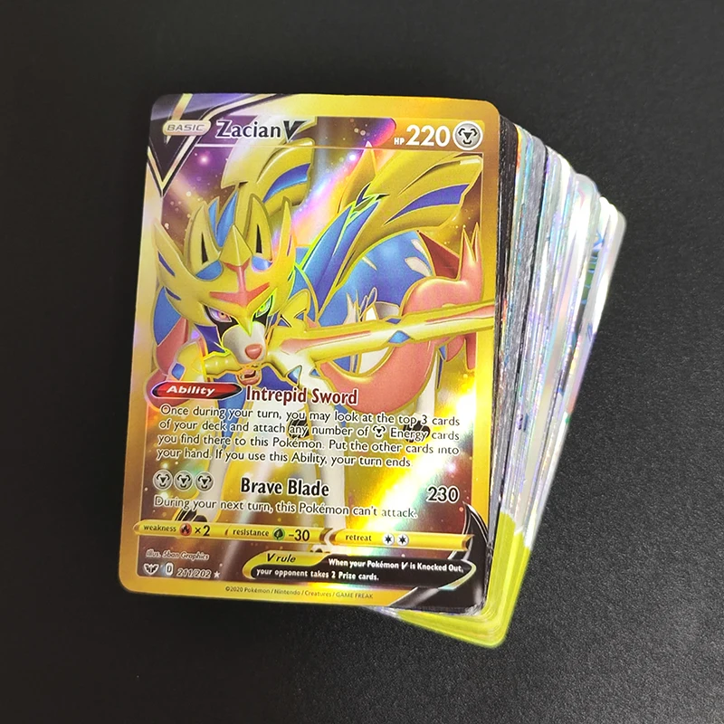 100PCS/Box DIY PTCG English Celebi Torkoal Meowth Wobbuffet Sableye Gengar Mimikyu Mewtwo Mew Sylveon Hobby Collection Card Toy - Image 2