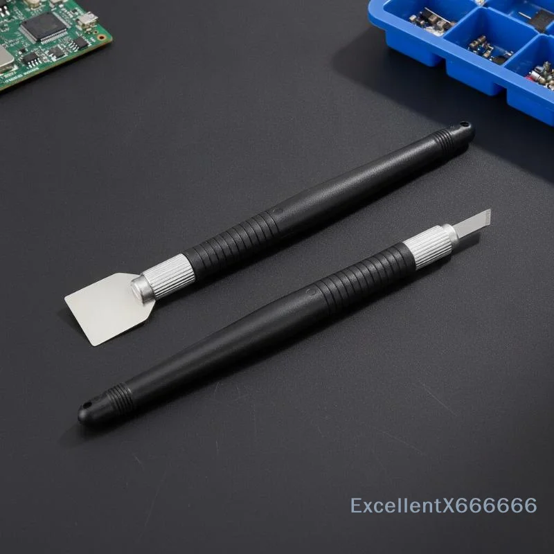 2Pcs High Quality Phone Repair Tools Memory Metal Tin Scraping Knife Solder Paste Mixing Knife Pry Opening For Phone Repair