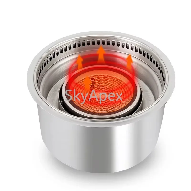 

Новый коммерческий электрический гриль-барбекю 1500 Вт, круглый, бездымный, без установки труб, быстрый нагрев, легкая очистка, безопасный для ресторанов и кухонь