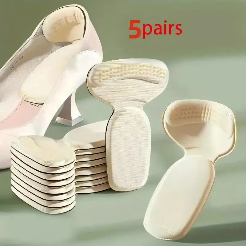 

Set of 10, 5 pairs of durable heel adjustment pads - anti drop stabilizer and comfortable insole for abrasion resistance
